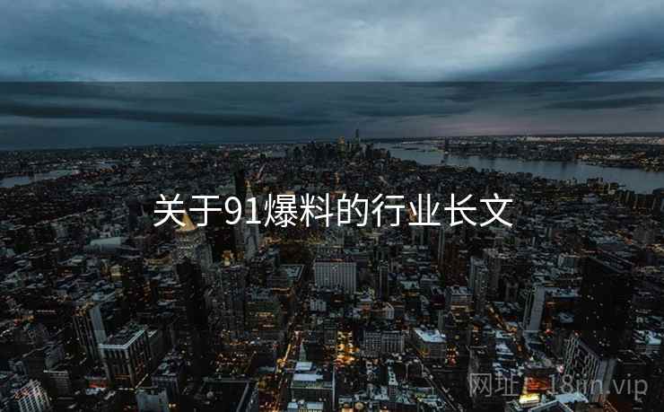 关于91爆料的行业长文