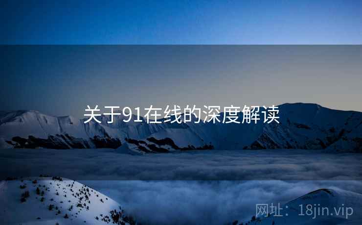 关于91在线的深度解读
