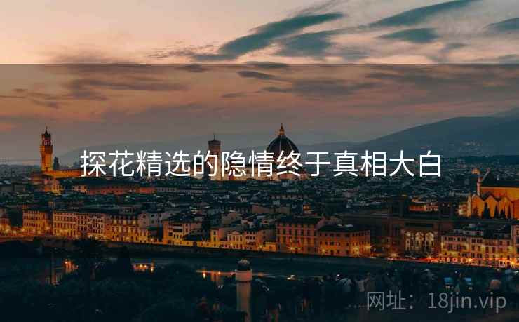探花精选的隐情终于真相大白