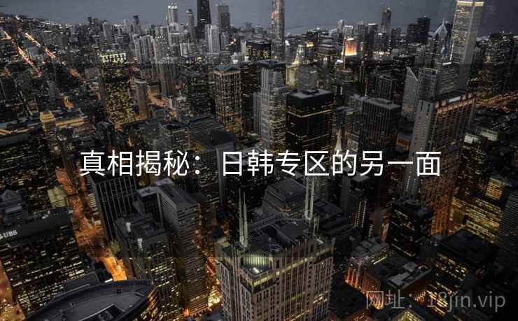 真相揭秘:日韩专区的另一面  第1张 真相揭秘:日韩专区的另一面  第1张