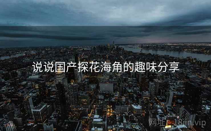 说说国产探花海角的趣味分享