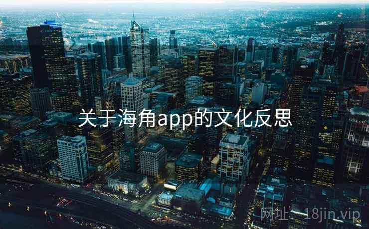 关于海角app的文化反思