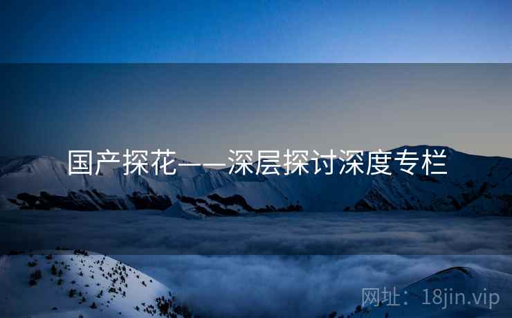 国产探花——深层探讨深度专栏