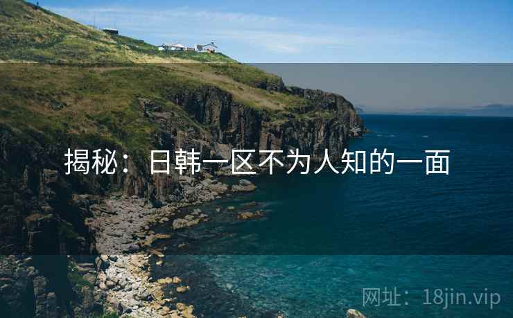 揭秘:日韩一区不为人知的一面